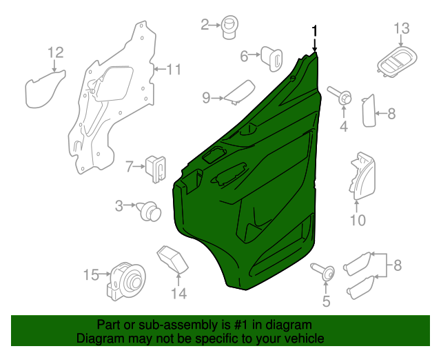 MK4Z6123943BA Door Trim Panel 2020 Ford Lasco Auto Parts