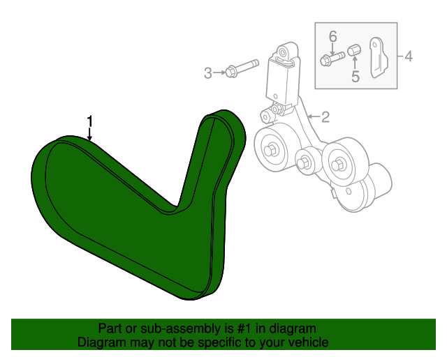 Automotive GM OEMSerpentine Drive Fan Belt 12660099