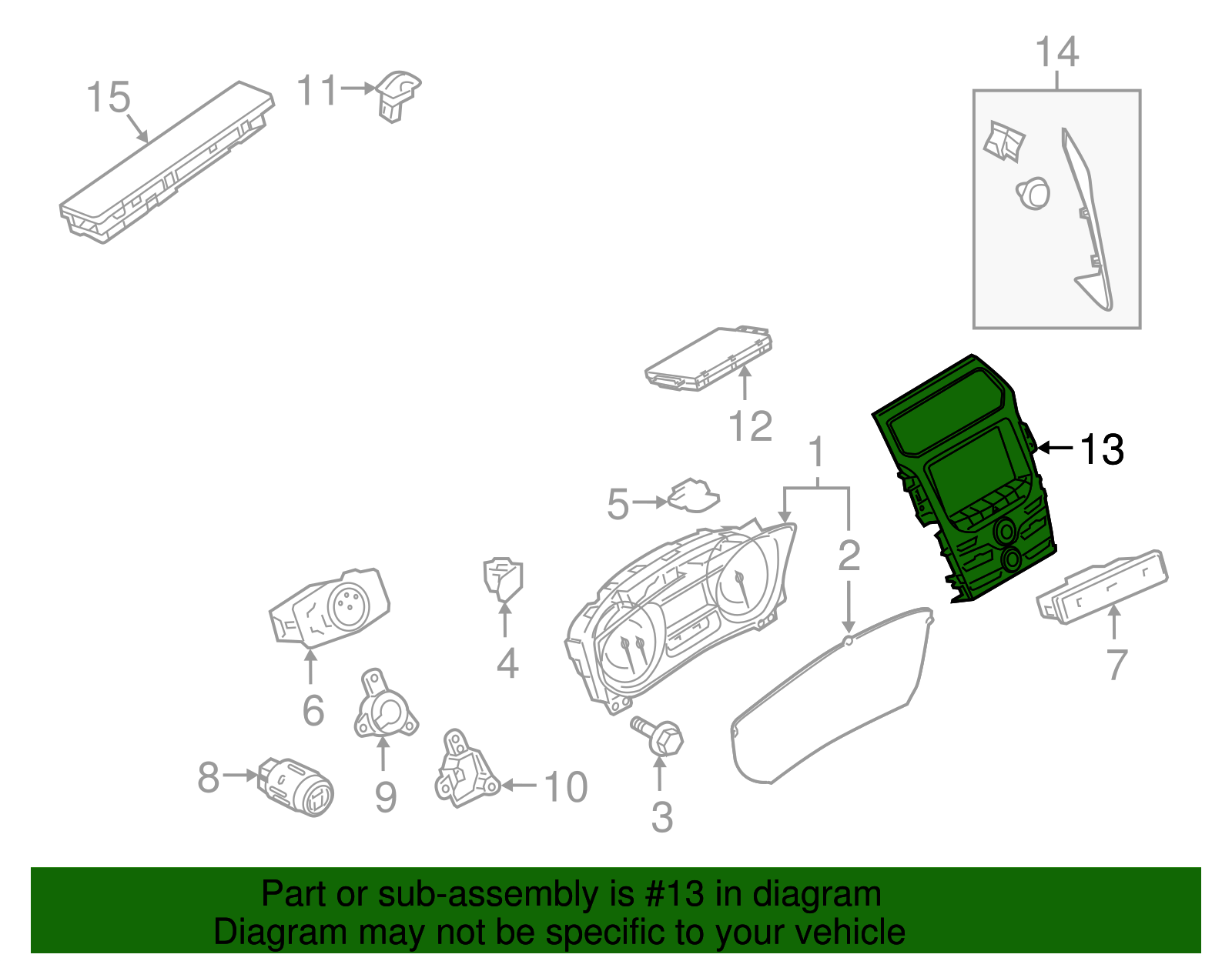 2018-2019 Ford | Dash Control Unit | JB5Z-18842-NB | Walls' Ford Parts