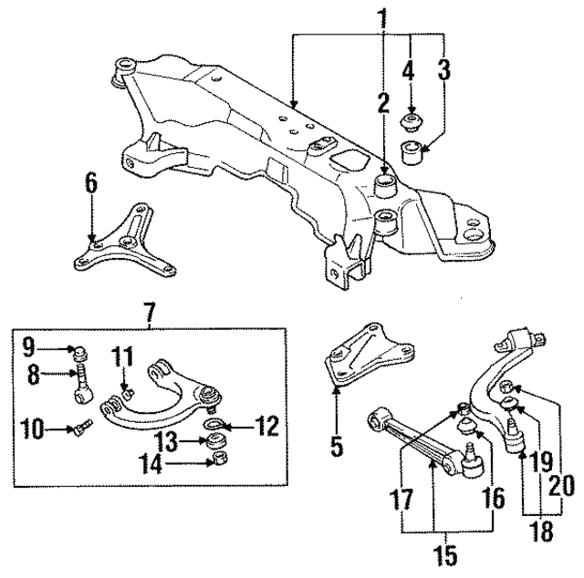 19941999 Mitsubishi Upper Control Arm Link MB892320 Mitsubishi Parts