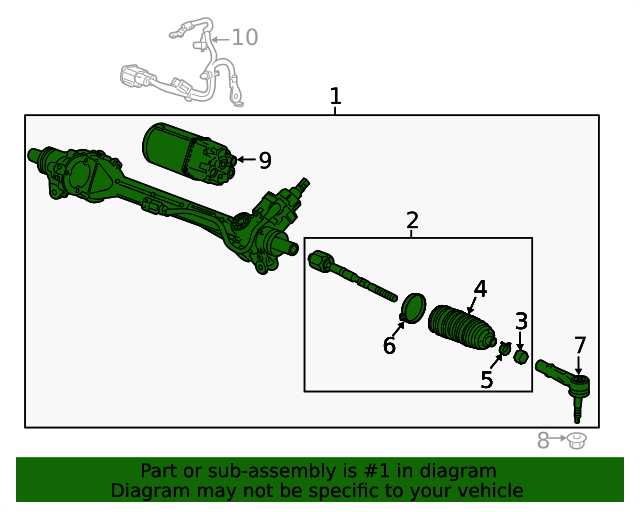Electric Belt Drive Rack and Pinion Steering Gear 85108991