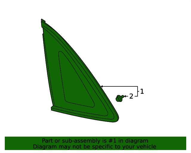 20202023 Ford Escape OEM Quarter Glass LJ6Z7829711H Ford Parts Center