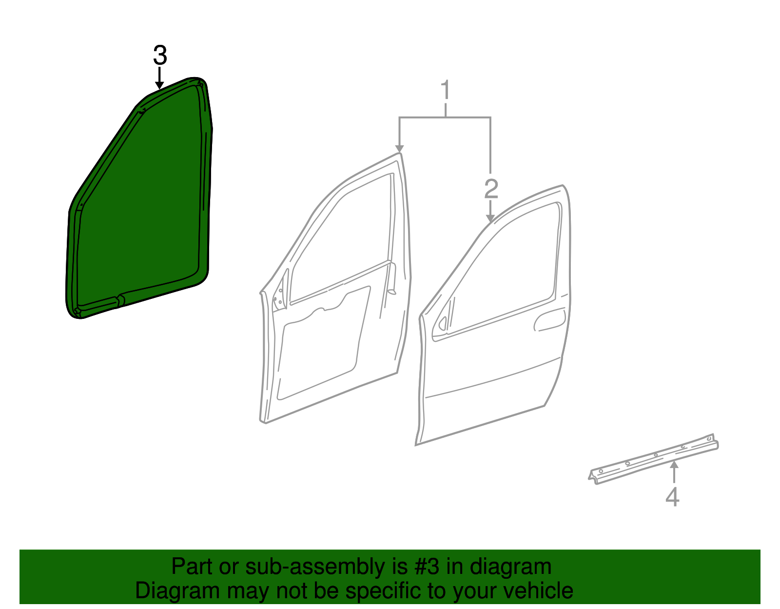 Front Side Door Weatherstrip - GM (10449198)