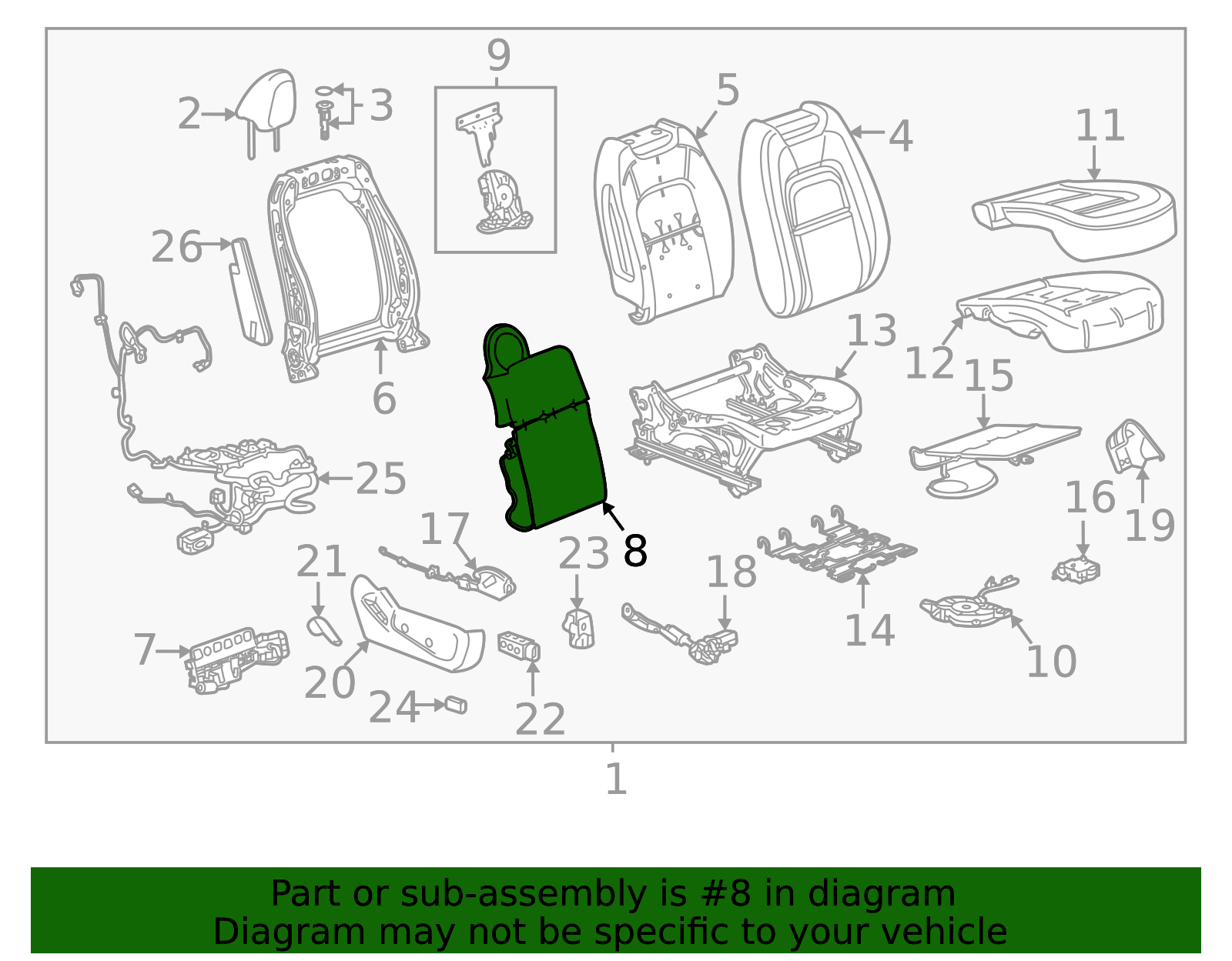 Seat Back Heater - GM (84435483)