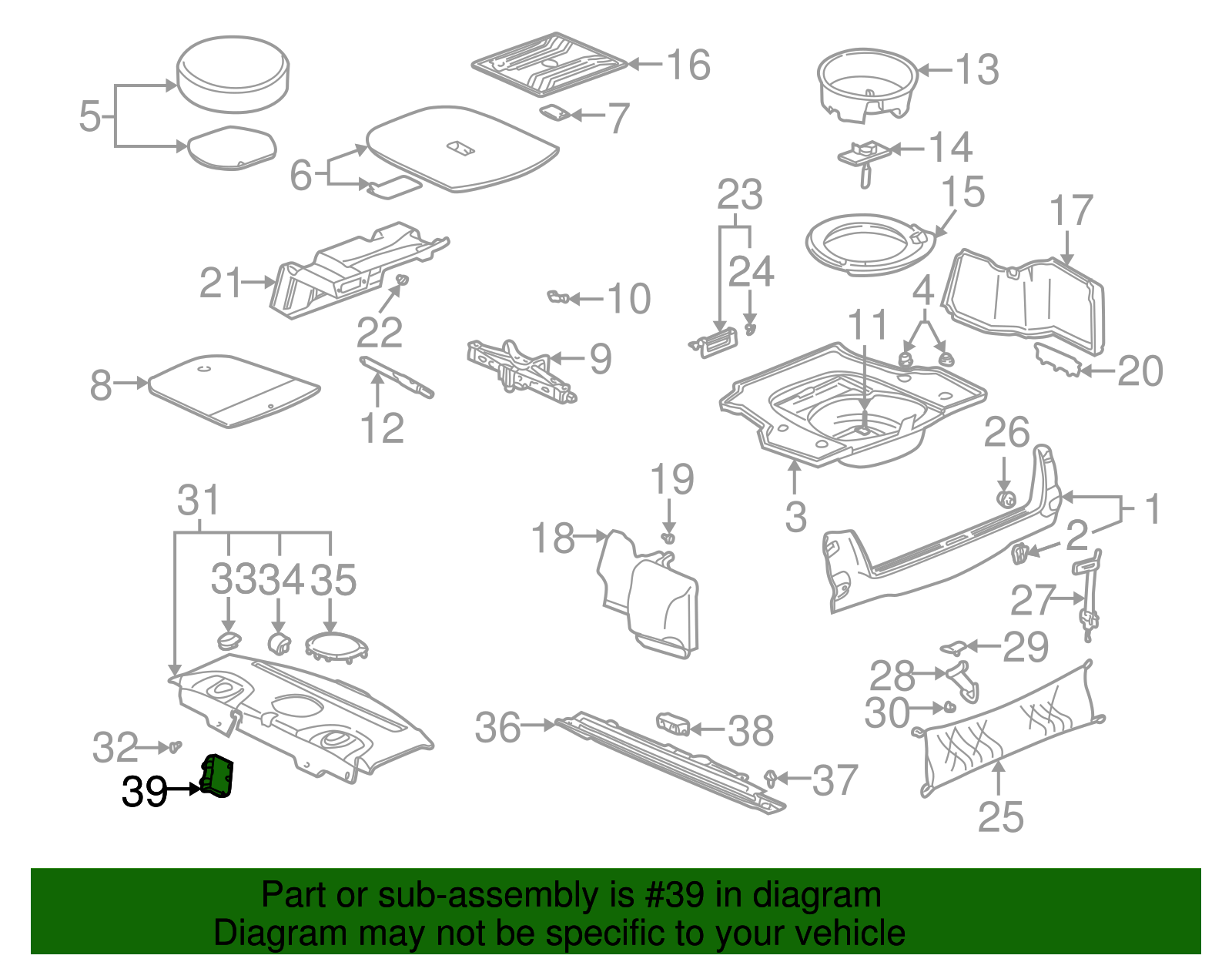Remote Control Door Lock Receiver - GM (25692073)