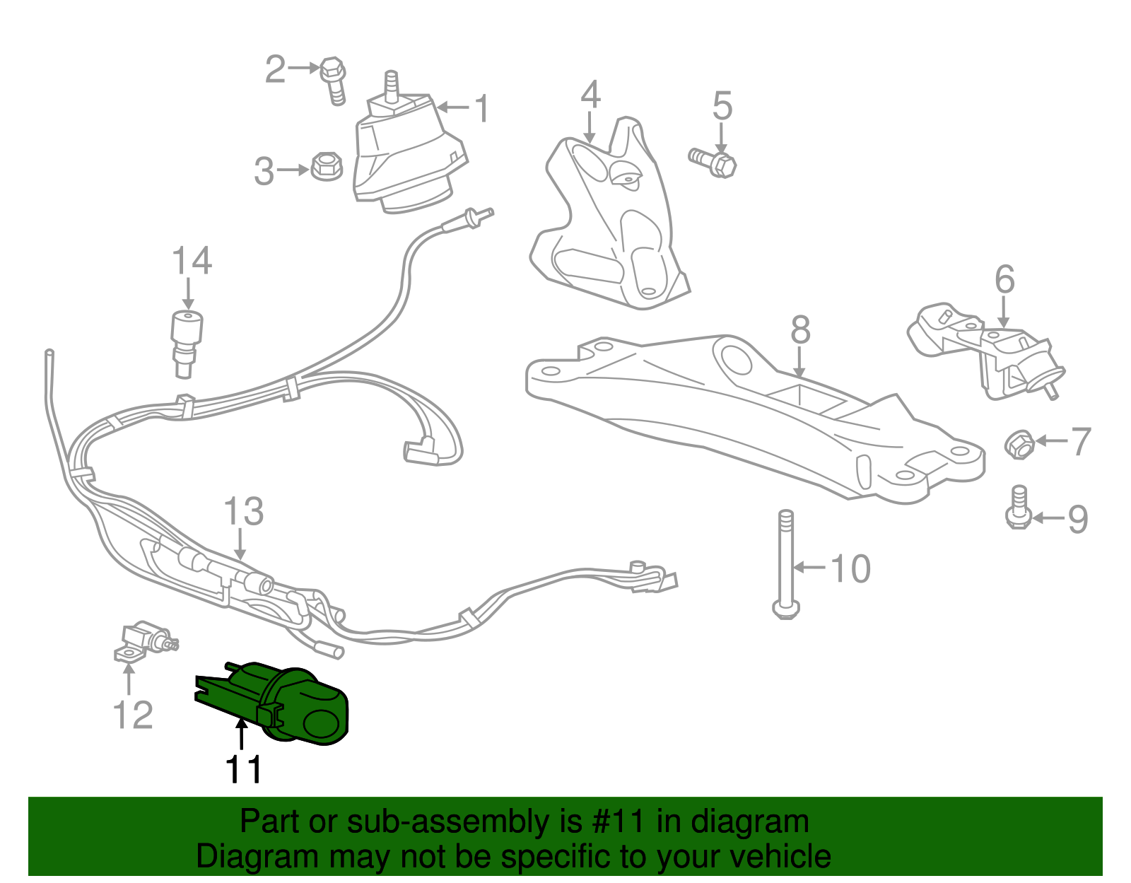 Engine Mount Vacuum Tank - GM (84017372)