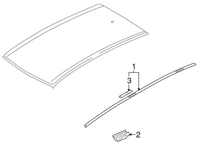 2010-2013 Suzuki Kizashi Roof Molding Cap 78132-57L01 | Suzuki Car Parts