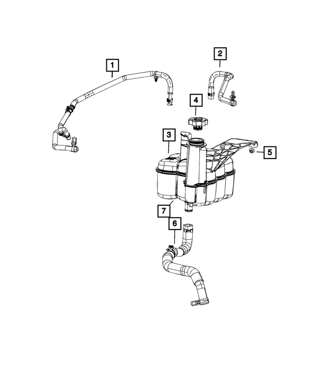 20192021 Ram Coolant Bottle Supply Hose 68370065AA My Mopar Parts