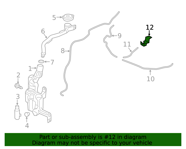 76810TBAA01 Nozzle Assembly, Front Windshield Washer 20162020
