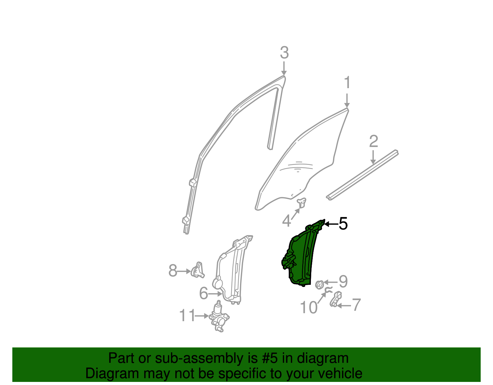 Window Regulator - Ford (YL8Z-7823200-AA)