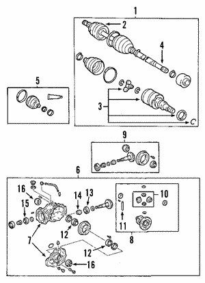 4103952010 - Universals &amp; Rear Axle: Differential Pinion Gear for Toyota: Camry, RAV4 Image