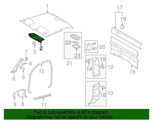 TOYOTA Genuine 74310-AD040-B0 Visor Assembly