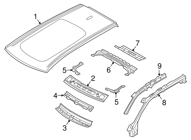 30747180 - Roof Panel Reinforcement 2018-2023 Volvo XC60 | AutoNation Parts