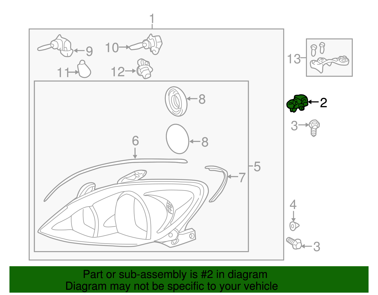 Bracket,  Headlamp Mounting - Scion (53271-44010)
