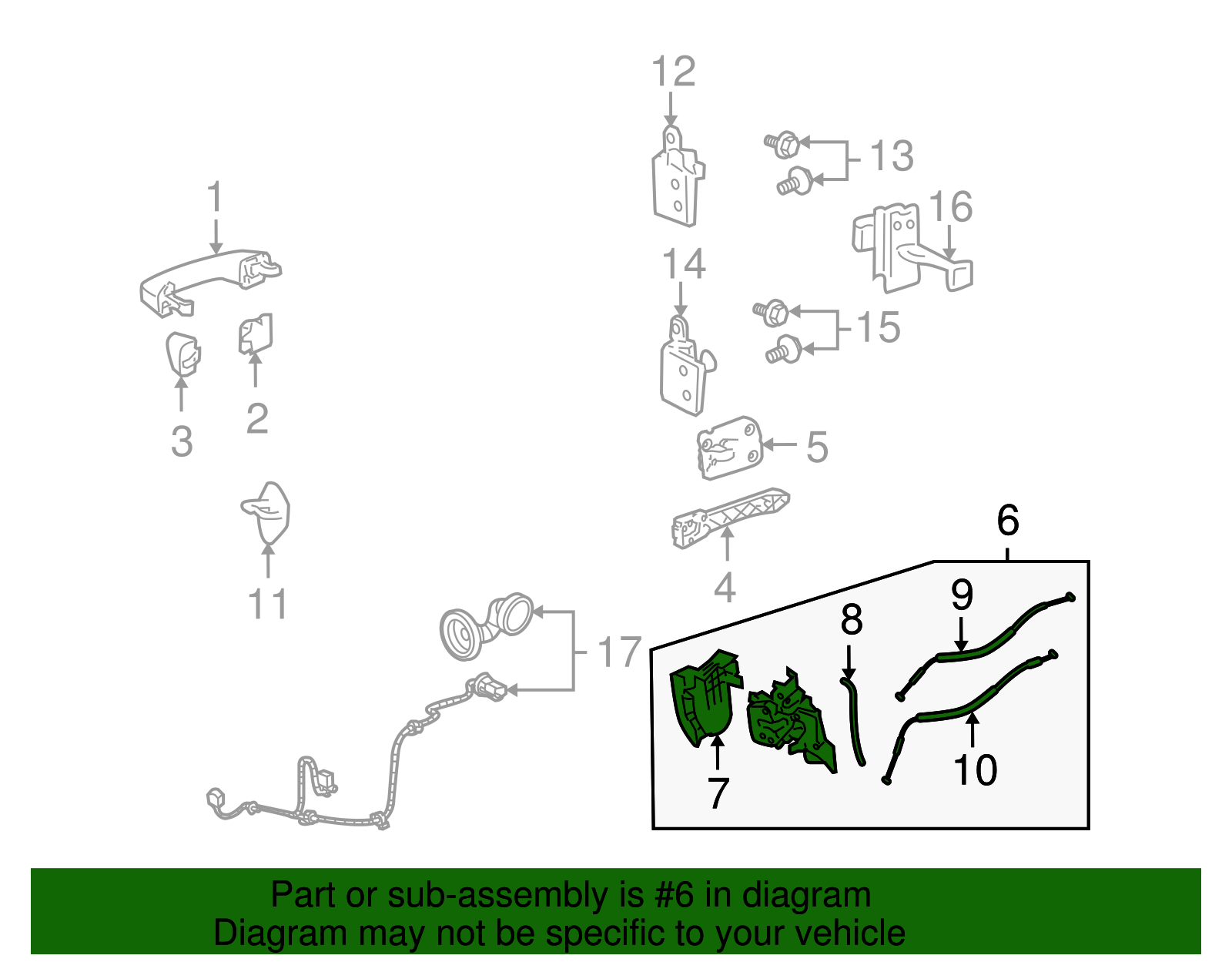 Lock Assembly-Rear S/D - GM (94731739)