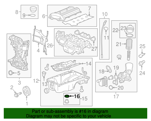 Genuine OEM Oil Pan Drain Plug Seal Part 55569307 Fits 20112021 GM