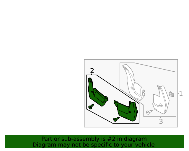 20172020 Honda Civic Splash Guard Set, Front (Sport) 08P08TGG100R1