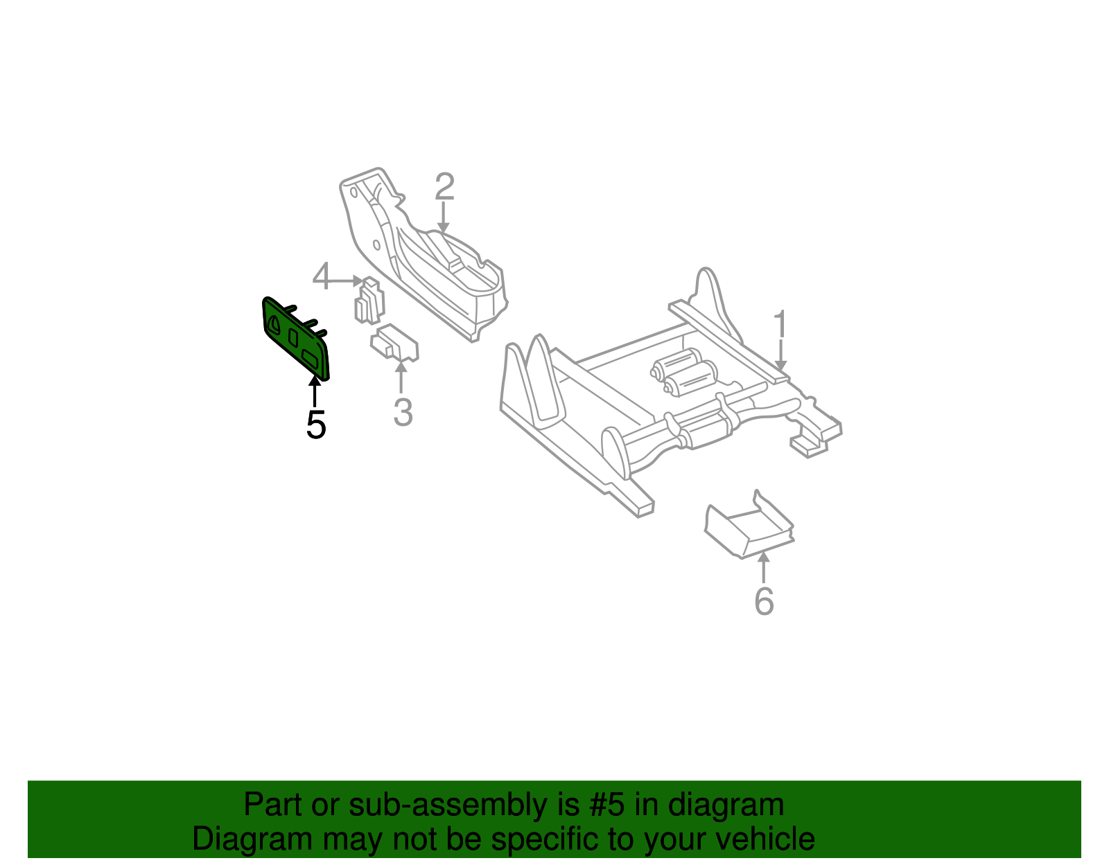Bezel, P/Seat Adjuster Switch                    *Neutral - GM (88935577)