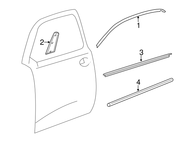 2012-2015 Scion iQ Window Molding 75755-74010 | OEM Parts Online