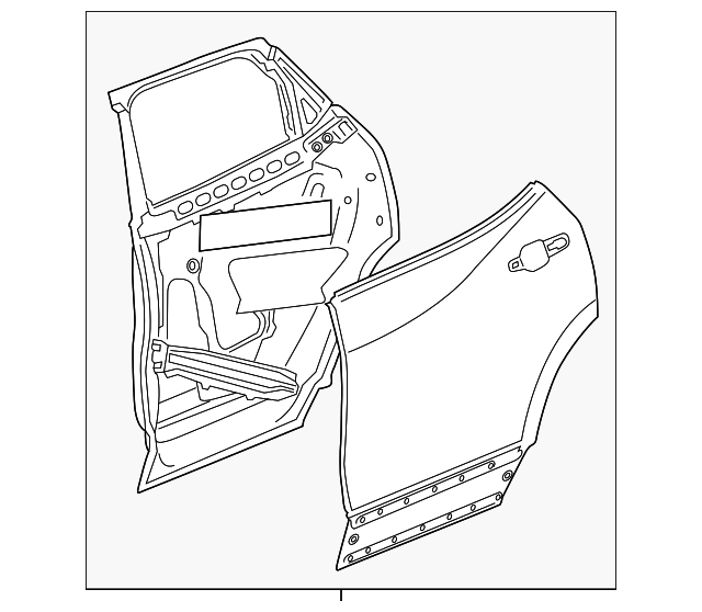 Genuine OEM Rear Driver Side Door Part 84627499 Fits GM Parts