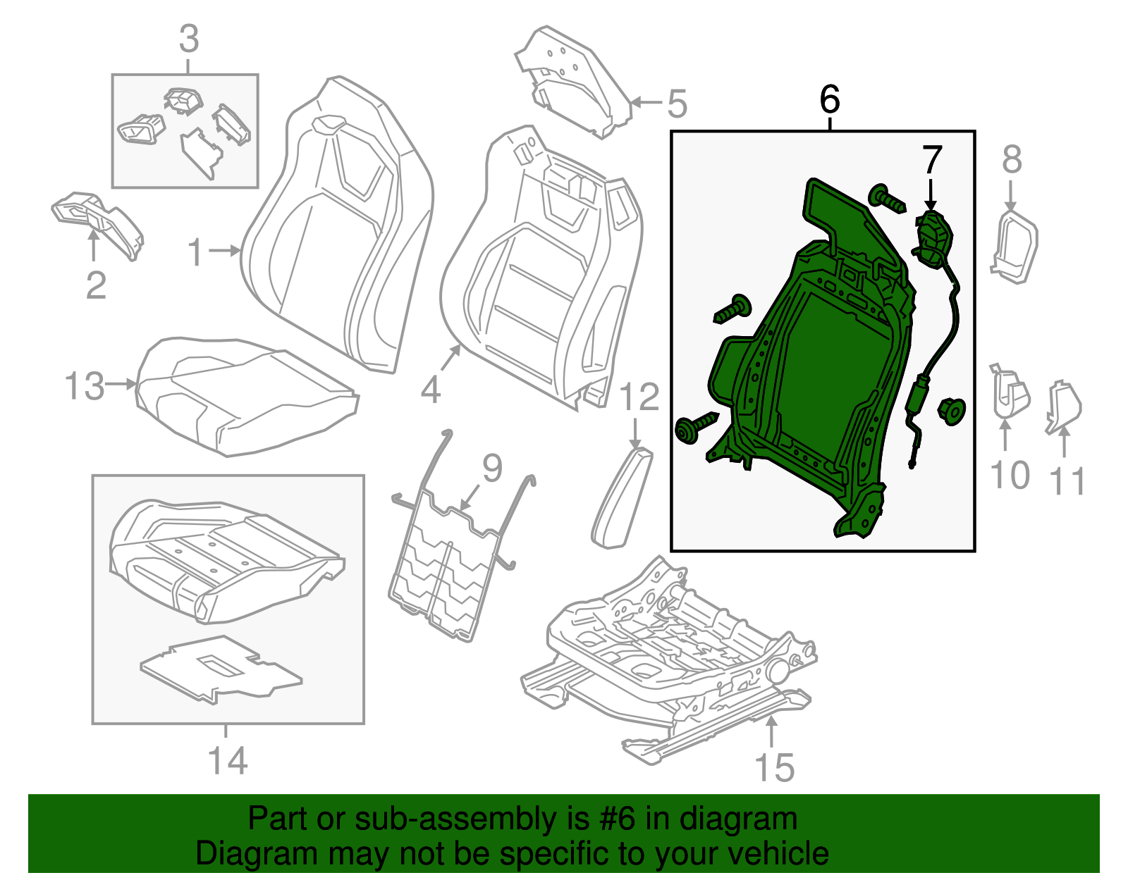 Seat Back Frame - Ford (FR3Z-6361018-B)