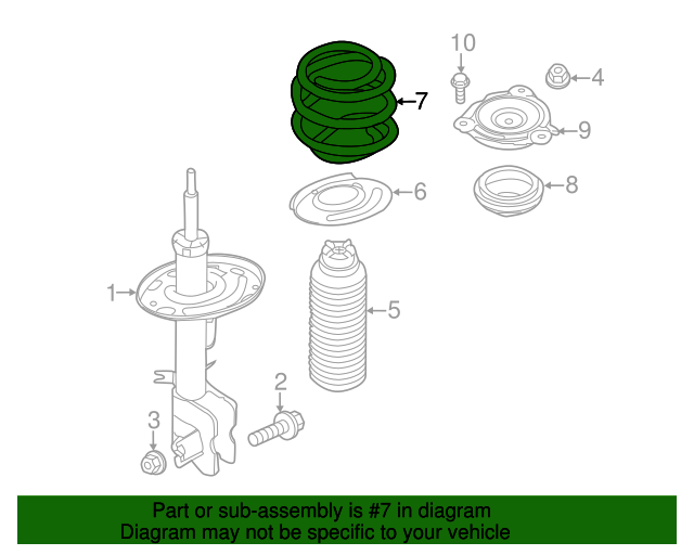 20152024 Nissan Murano Coil Spring 540105AA0C Nissan Parts Plus