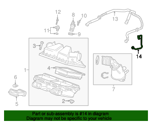 HYNYHT Passenger Side PCV Valve Hose Fitting 12583384 / 12574094 - Compatible With Chevy Equinox, Impala, GMC Terrain, Buick Enclave & More