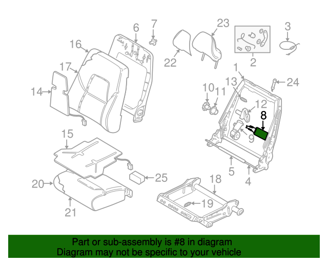 20032004 Volvo Lumbar Support Passenger Side (RH) 30619796