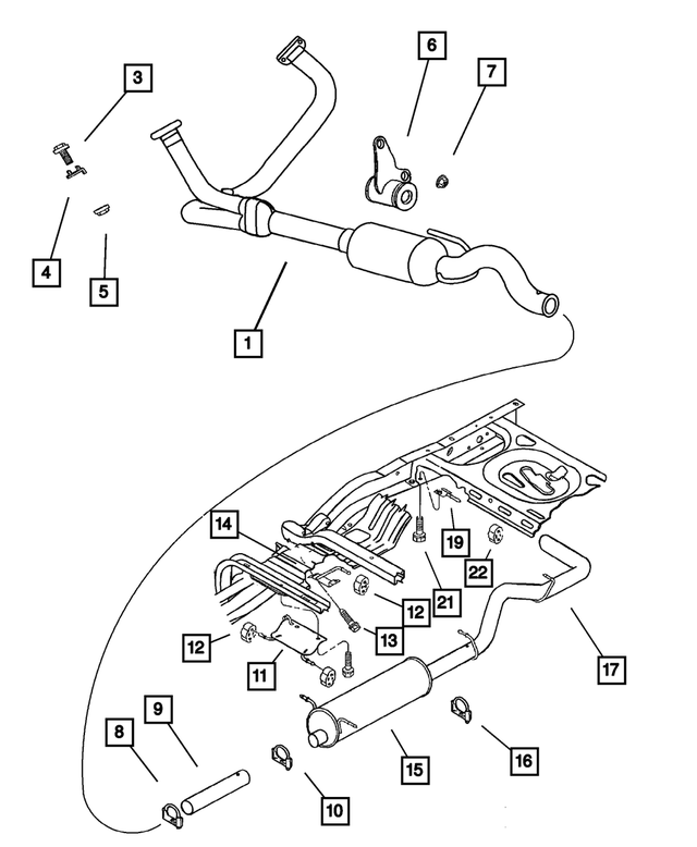 20012003 Dodge Exhaust Insulator 52017607 Mopar eStore