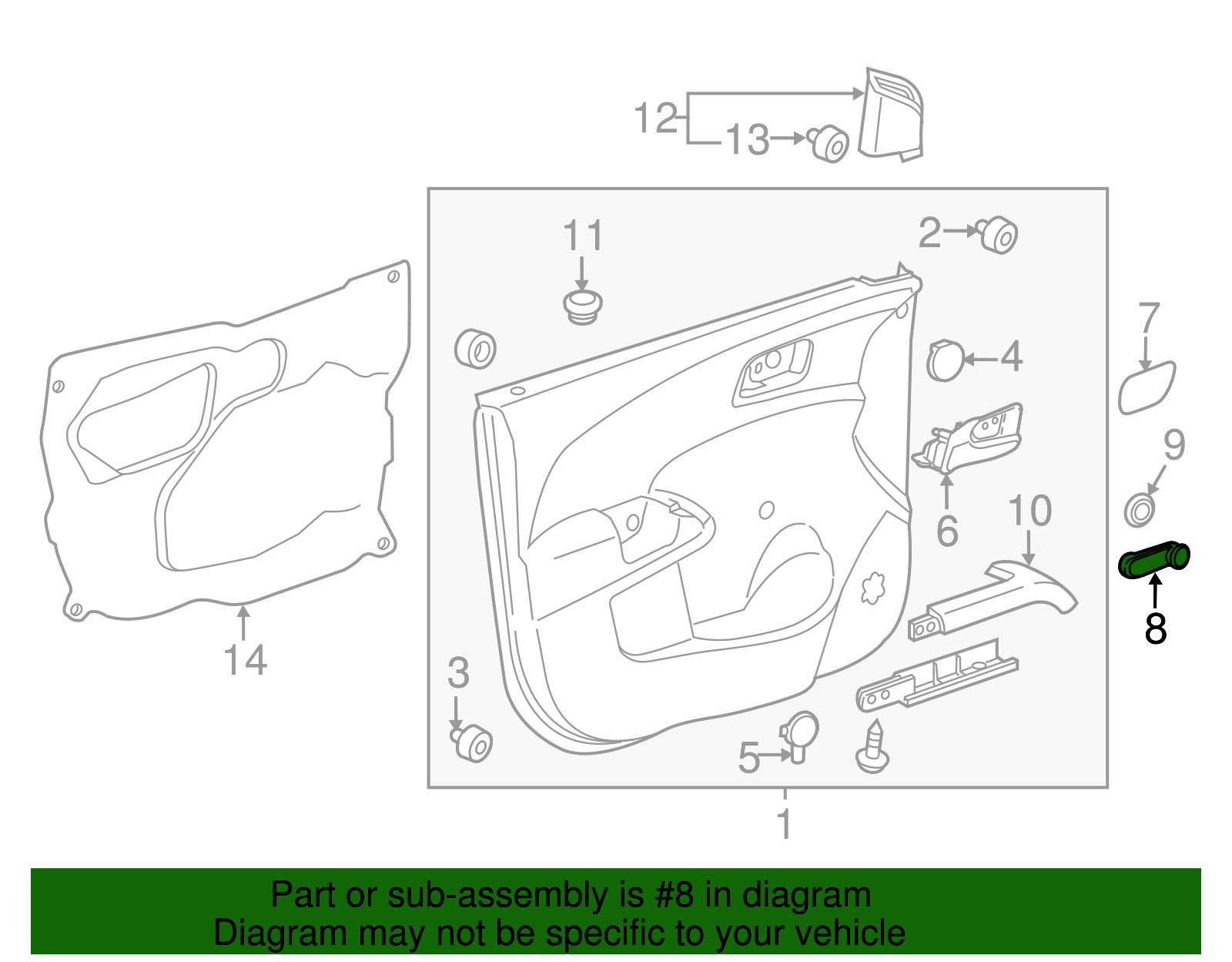 Jet Black Side Door Window Regulator Handle - GM (96951478)