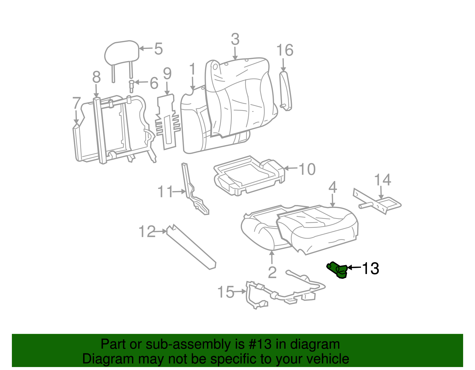 Recline Motor - GM (89026367)