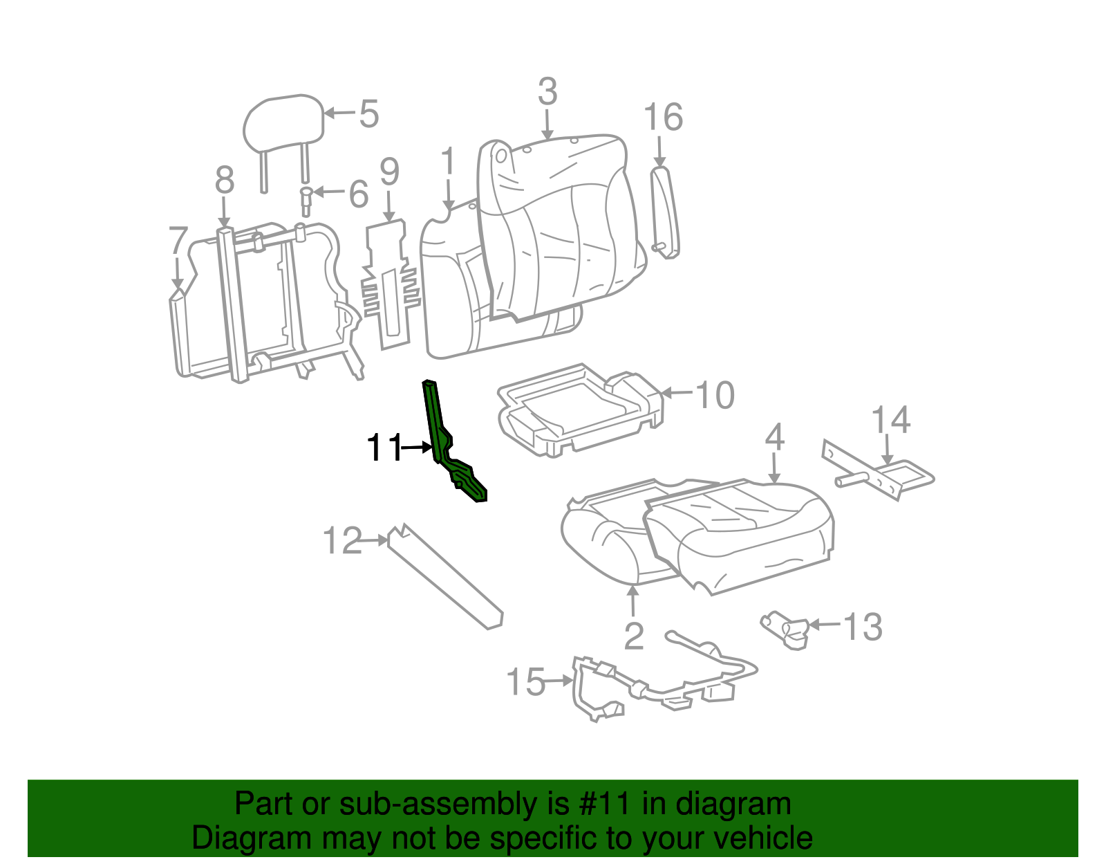 Recliner Assembly, P/Seat - GM (88940877)