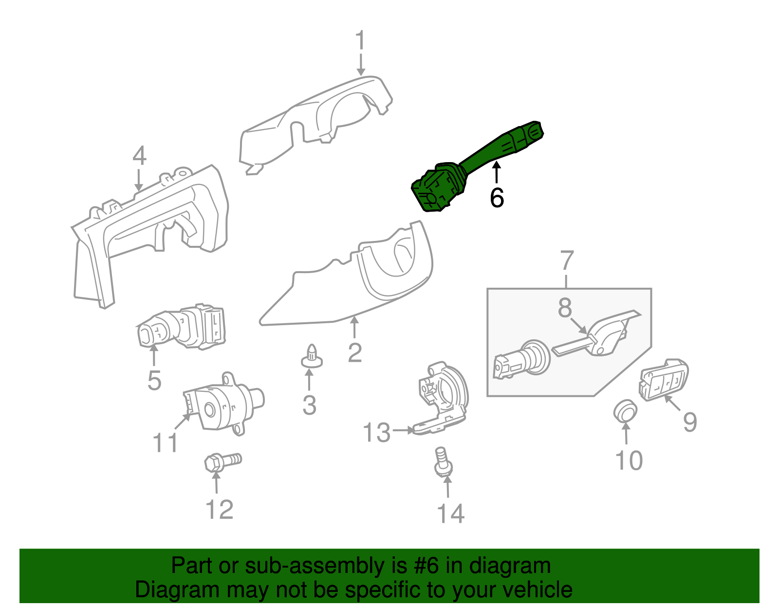Switch, T/Sig & Hdlp Dimr & Crcont - GM (92204391)
