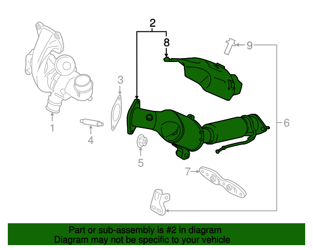 20152018 Ford Edge Catalytic Converter G2GZ5E212B