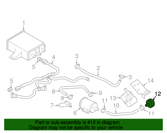 Mazda NC49-42-590A Emission Check Valve