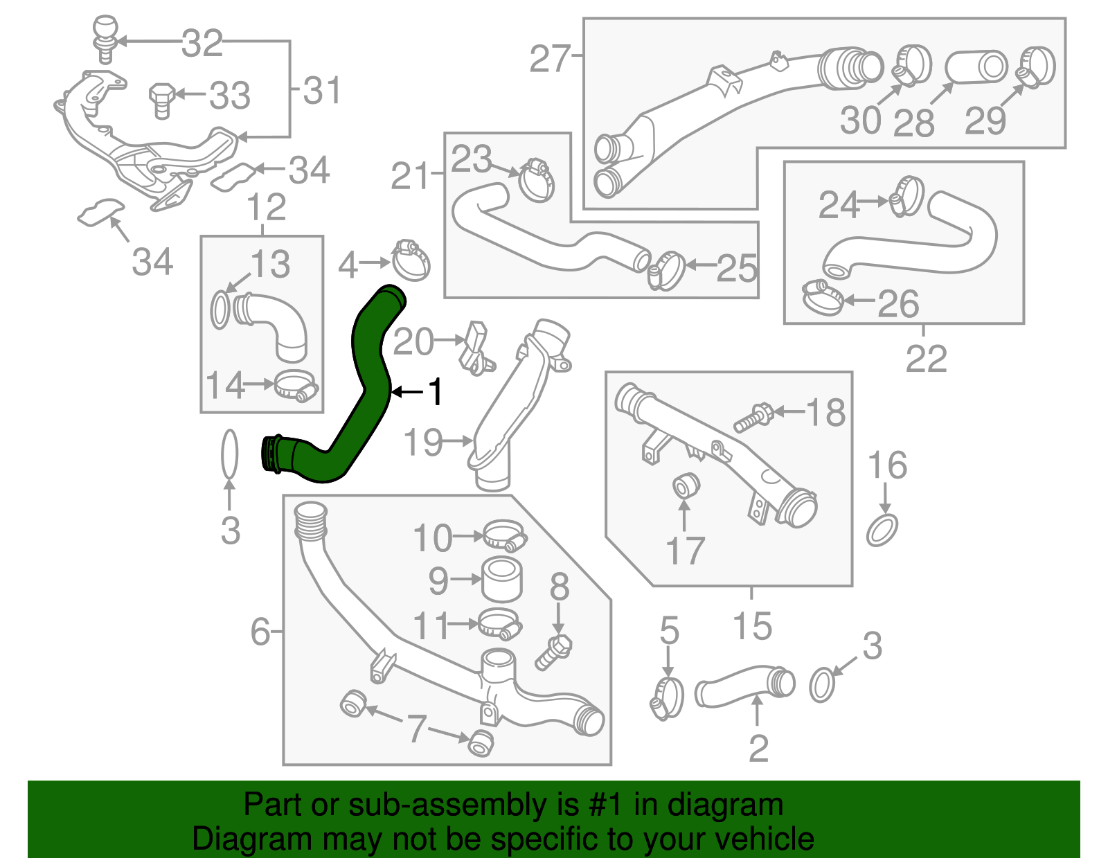 Lower Hose - Volkswagen (7P0-145-738)