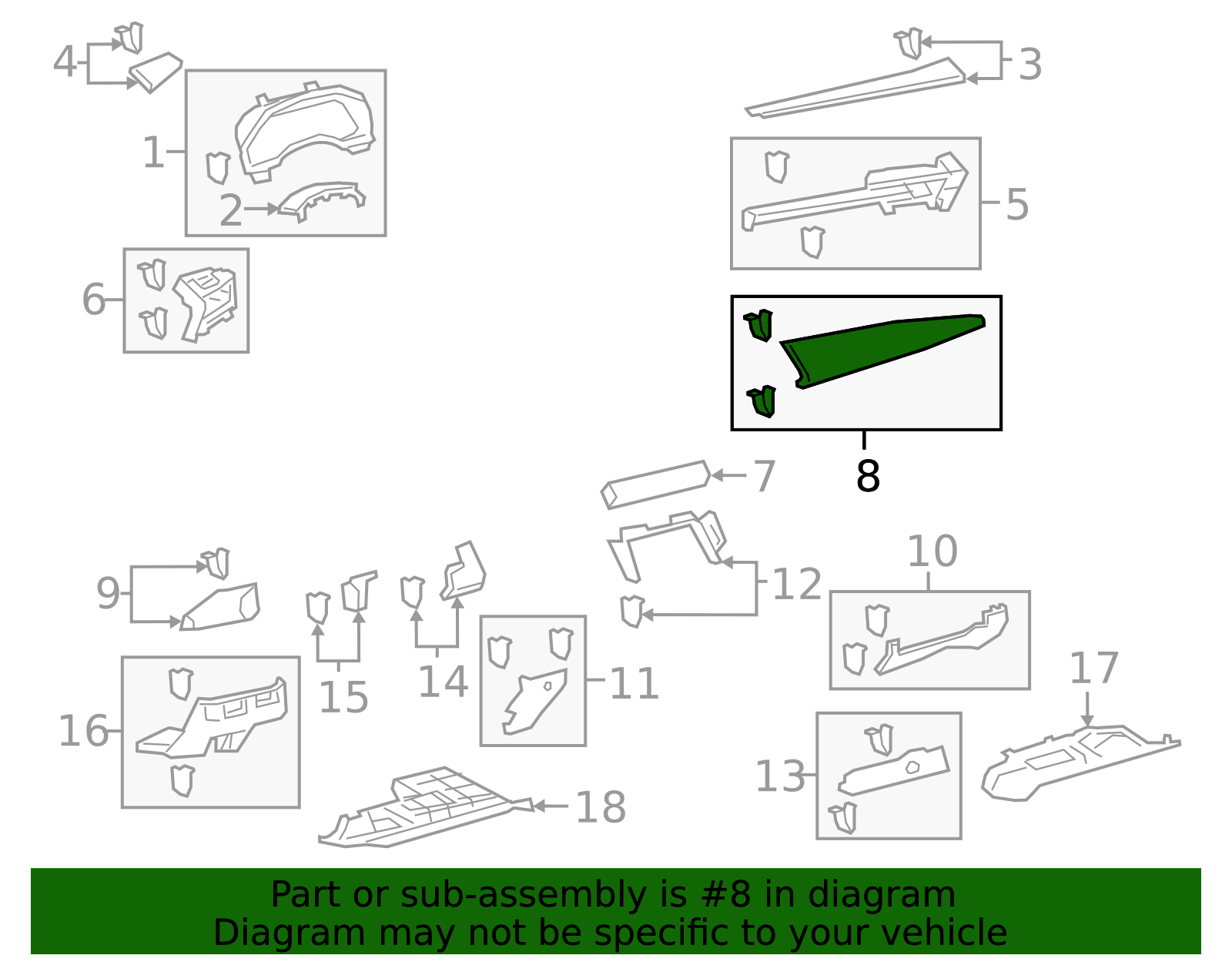 Upper Trim Panel - Toyota (55012-07032-B3)