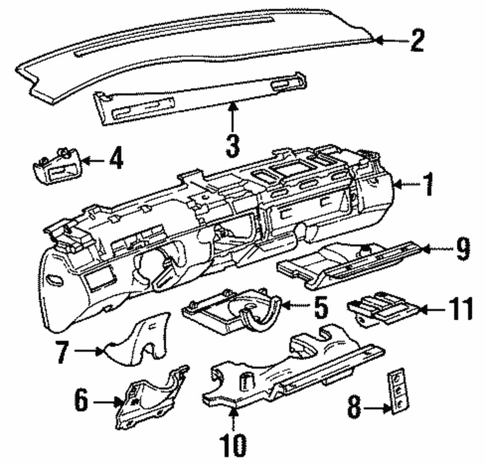 Plate Assembly, I/P Tr - Cadillac (89039650)