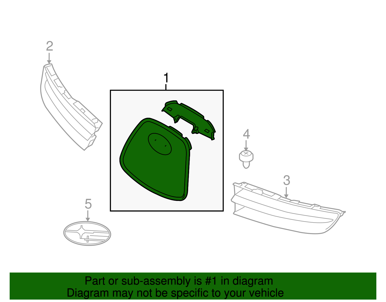 Subaru Tribeca B9 20062007 Front Bumper Grille Chrome Set LH Center RH