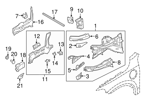 Structural Components & Rails for 2018 Volvo XC60 #3