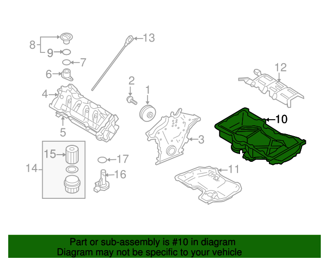 30720241 Oil Pan 20052011 Volvo XC90 Volvo OEM Parts Direct