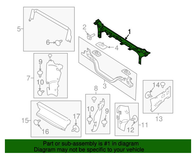 20112016 Ford Upper Tie Bar BC3Z16138B Village Ford