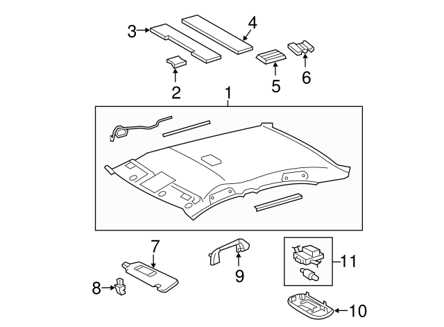 07 camry sun visor replacement