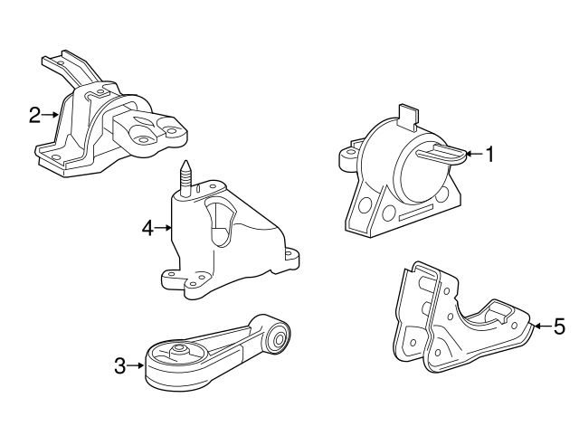 2013-2015 Chevrolet Passenger Side Engine Mount 95136669 | NewGMParts.com
