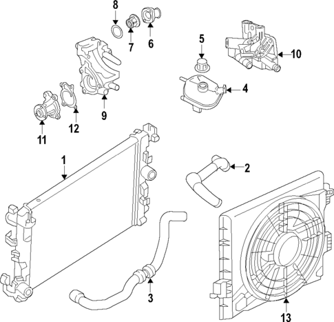 Radiator & Components for 2019 Nissan Kicks World OEM Parts Nissan