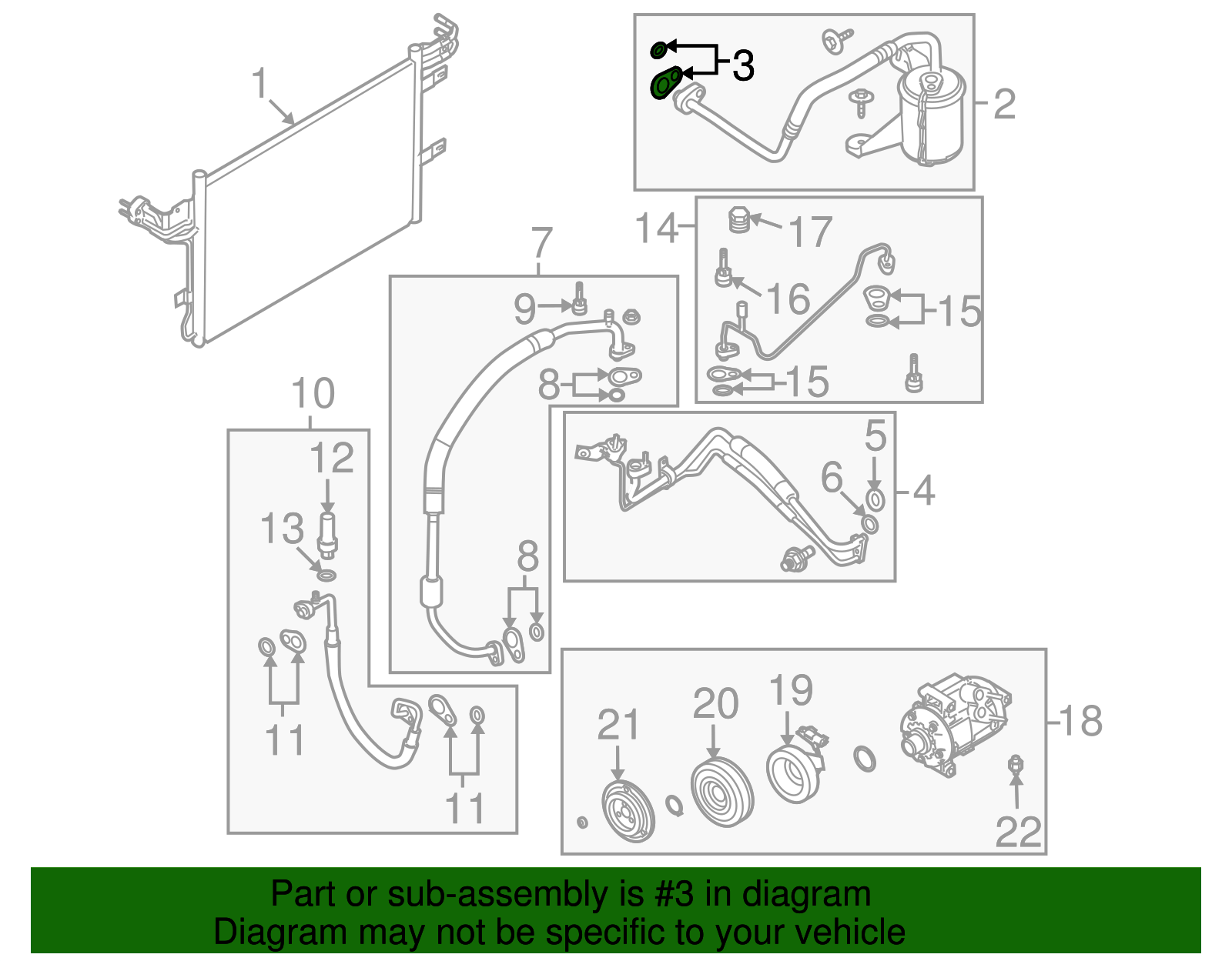Motorcraft™ A/C Line O-Ring - Ford (YF-3534)