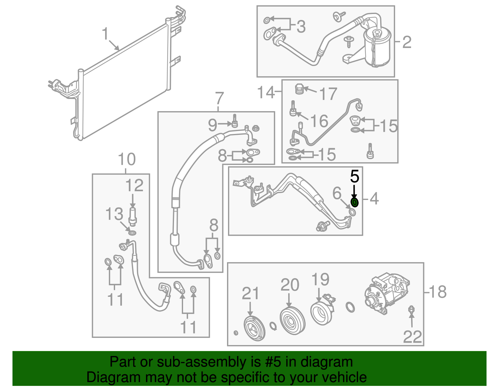 Motorcraft™ A/C Line O-Ring - Ford (YF-2958)