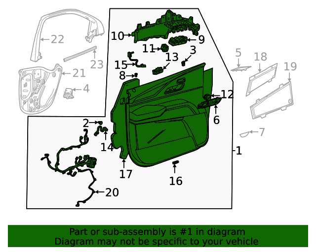 20212022 Cadillac Door Trim Panel 84929196