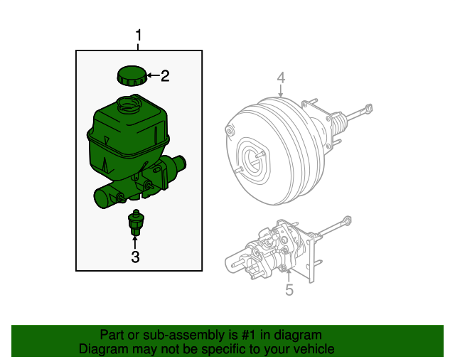 20112013 Ford Master Cylinder BC3Z2140B