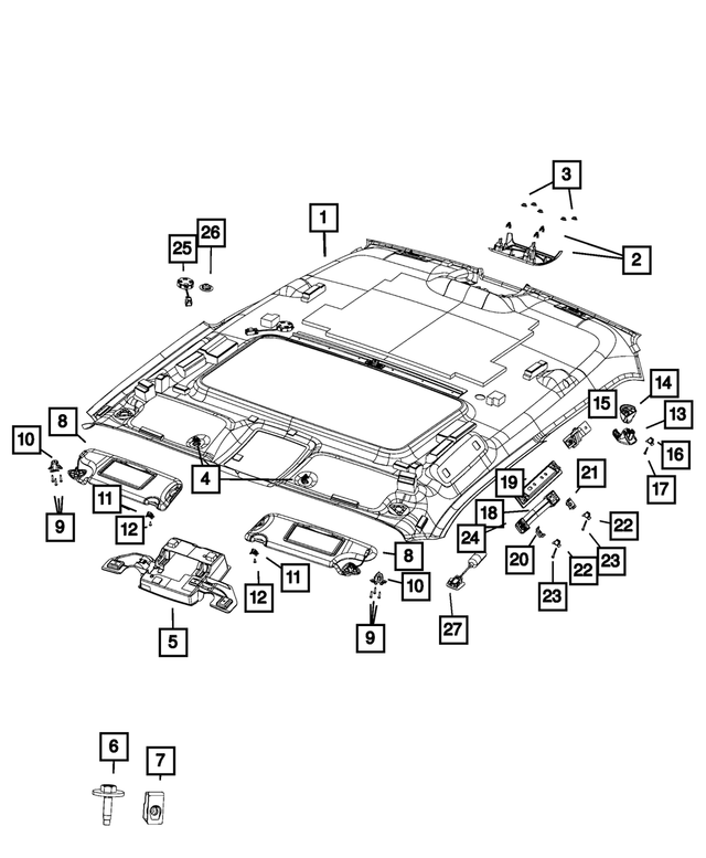 20082021 Dodge Challenger Overhead Console Bracket 68207630AA My